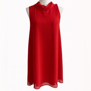NWT! Sharagano Chiffon Swing Dress Dramatic Flowing Evening or Cocktail SZ 10P
